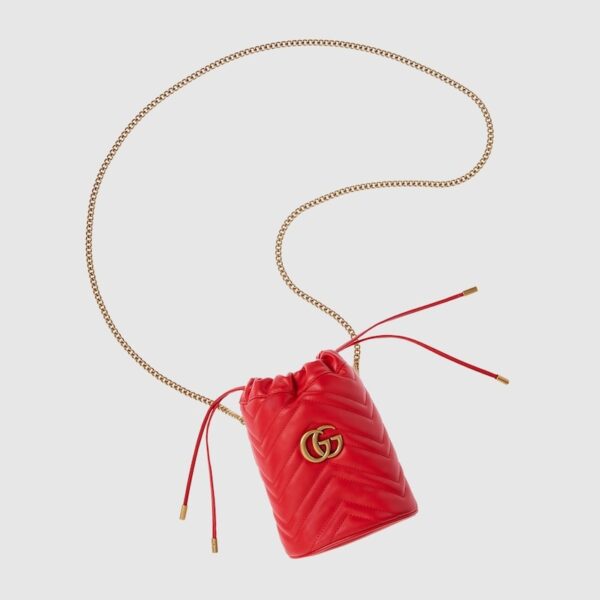 GG MARMONT MATELASSÉ MINI BUCKET BAG 2