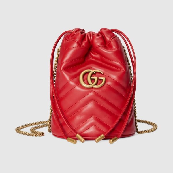 GG MARMONT MATELASSÉ MINI BUCKET BAG