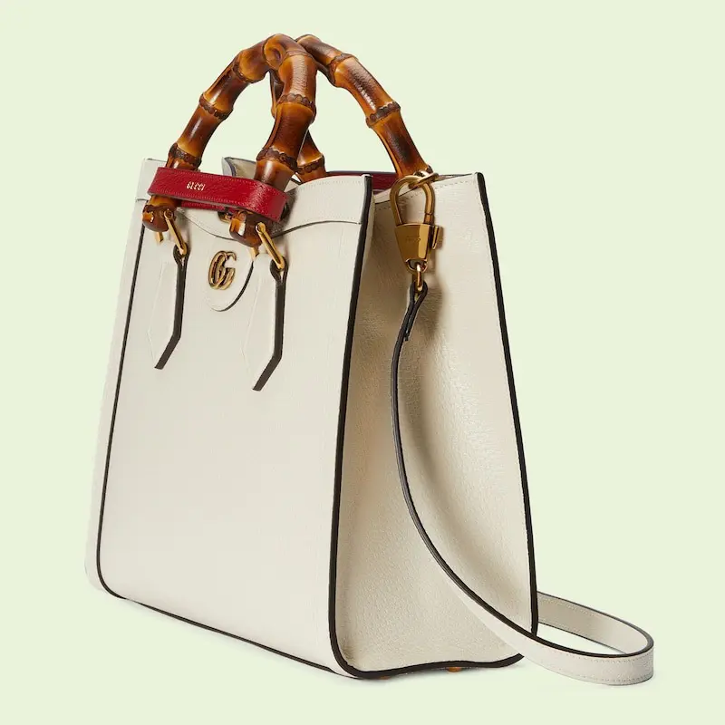 A GUCCI DIANA SMALL TOTE BAG with a bamboo handle.
