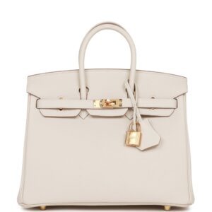 Hermès Birkin 25 Craie Togo Gold Hardware