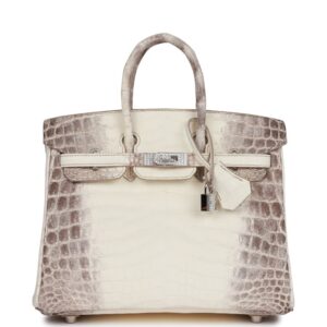 Hermès Birkin 25 Himalaya Niloticus Crocodile Diamond Encrusted Hardware