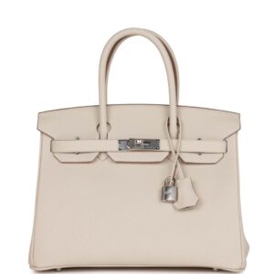 Hermès Birkin 30 Craie Togo Palladium Hardware