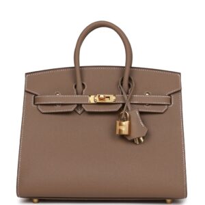 Hermès Birkin Sellier 25 Etoupe Epsom Gold Hardware