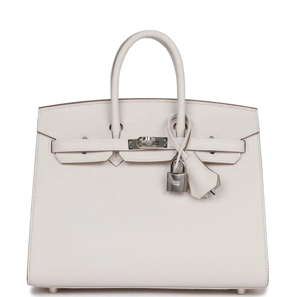 Hermès Birkin Sellier 25 Gris Pale Epsom Palladium Hardware