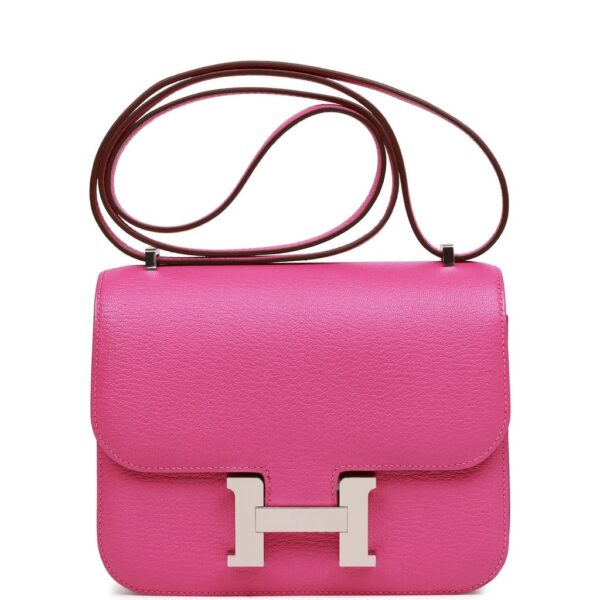 Hermès Constance 18 Magnolia Evercolor Palladium Hardware