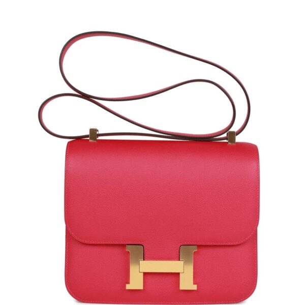 Hermès Constance 24 Framboise Evercolor Gold Hardware