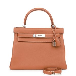 Hermès Kelly Sellier 28 Gold Togo Palladium Hardware