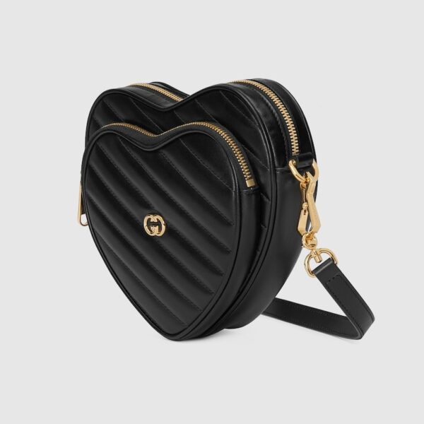 INTERLOCKING G MINI HEART SHOULDER BAG