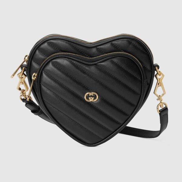 INTERLOCKING G MINI HEART SHOULDER BAG